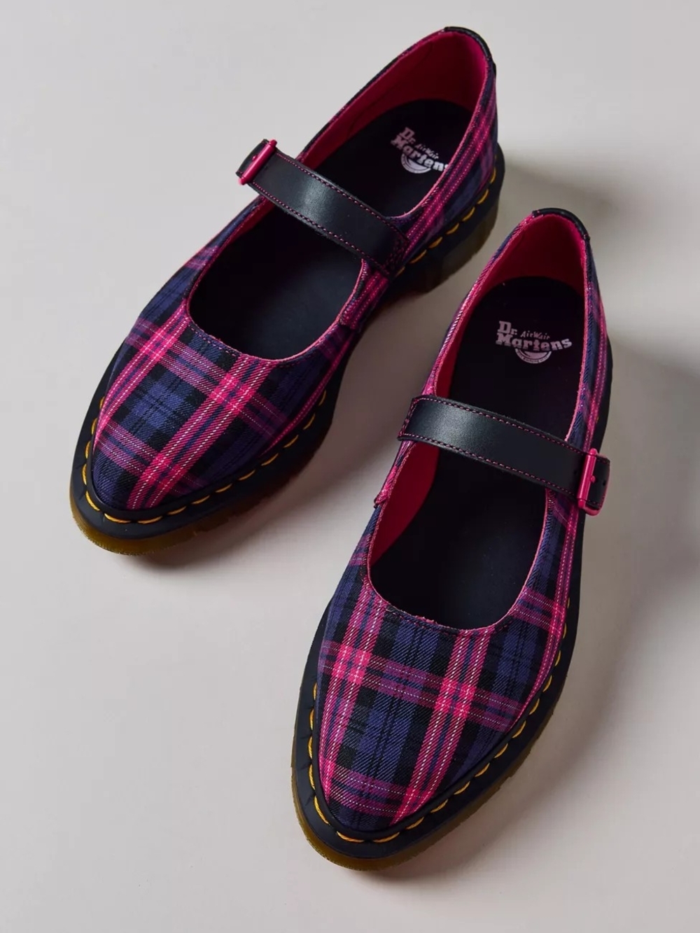 Dr. Martens Women's Elphie Plaid Mary Jane - Picture 1 of 4